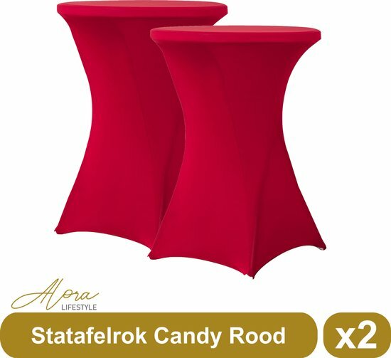 Statafelrok candy rood 80 cm per 2