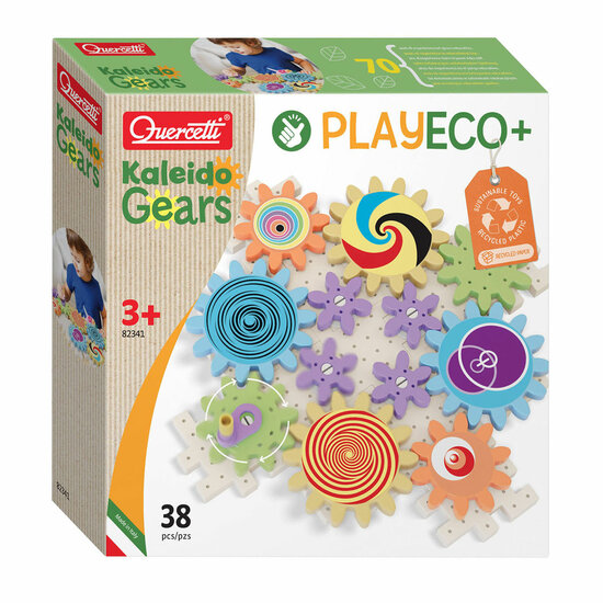 Quercetti Kaleido Gears Play Eco Tandwielenset, 38dlg.