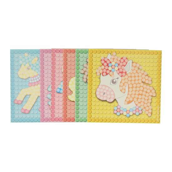 PlayMais Mosaic Kaarten Versieren Meisjes Set, 24st.