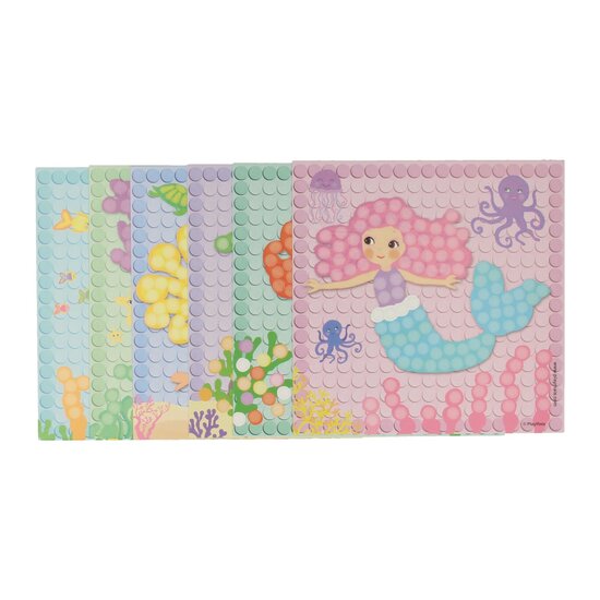 PlayMais Mosaic Kaarten Versieren Meisjes Set, 24st.