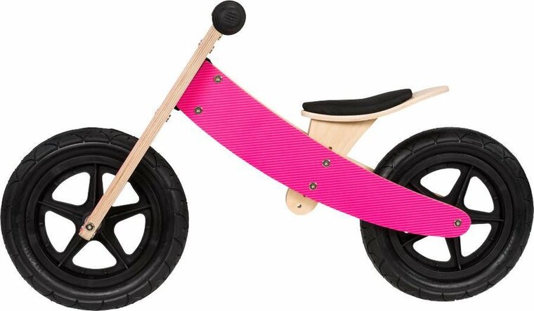 loopfiets Broozzer houten - Carbon Fibre - roze