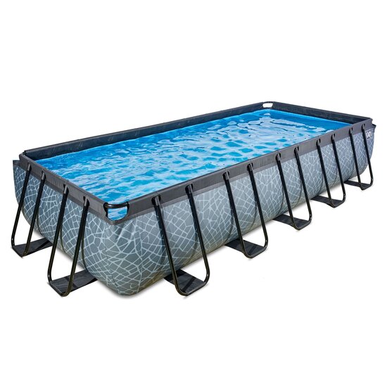 Zwembad Exit Frame Pool 5.4X2.5X1M (12V Cartridge Filter) Stone Grey