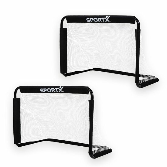 SportX Metalen Voetbaldoel set 2 goals 78x56x45cm