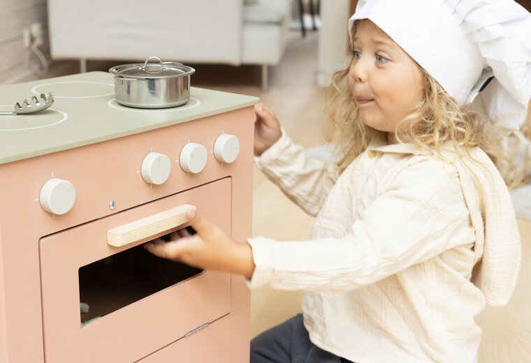 Micki Houten speelkeuken (roze)