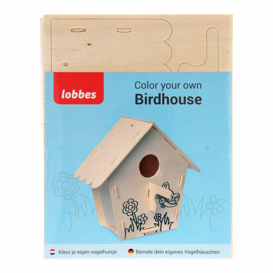 Maak je eigen Houten Vogelhuisje, variatie C