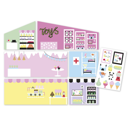 Lundby Poppen Huis Wandset Creative ( Achterwand + Stikkervel)