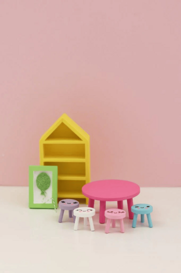 Lundby Poppenhuis Houten Poppenhuismeubels Diy - Eetkamer