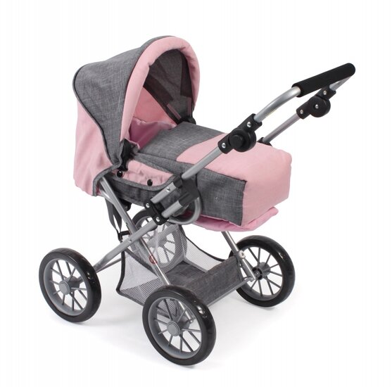 Bayer Chic Poppenwagen Leni Combi (Lichtgrijs/Roze)