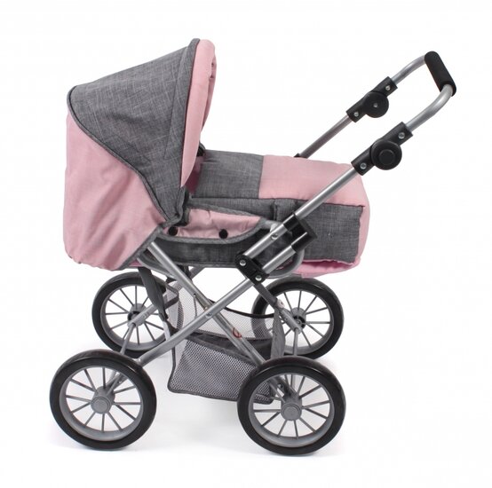 Bayer Chic Poppenwagen Leni Combi (Lichtgrijs/Roze)