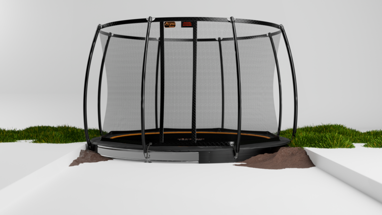 Avyna Trampoline FlatLevel &Oslash;305 met veiligheidsnet | Zwart