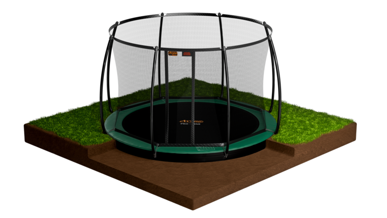 Avyna Trampoline FlatLevel &Oslash;305 met veiligheidsnet | Groen