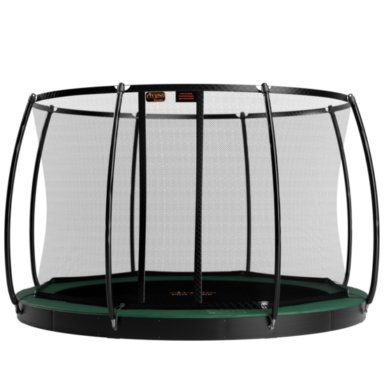 Avyna Trampoline FlatLevel &Oslash;430 met veiligheidsnet | Groen