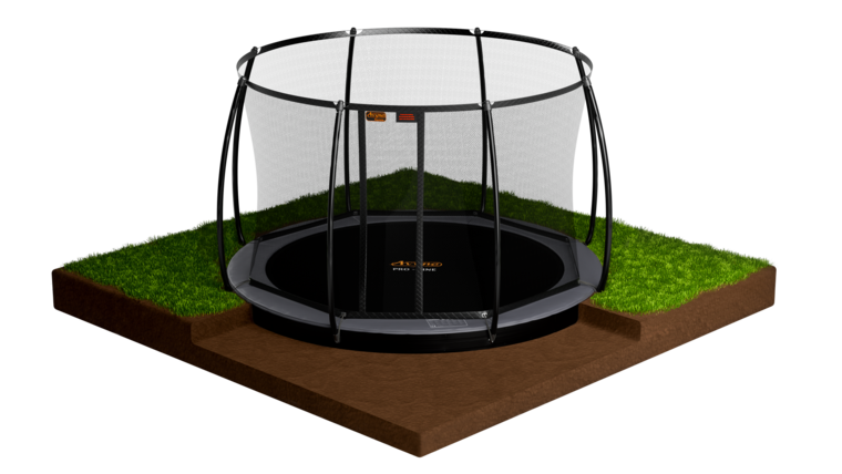 Avyna Trampoline FlatLevel &Oslash;430 met veiligheidsnet | Grijs