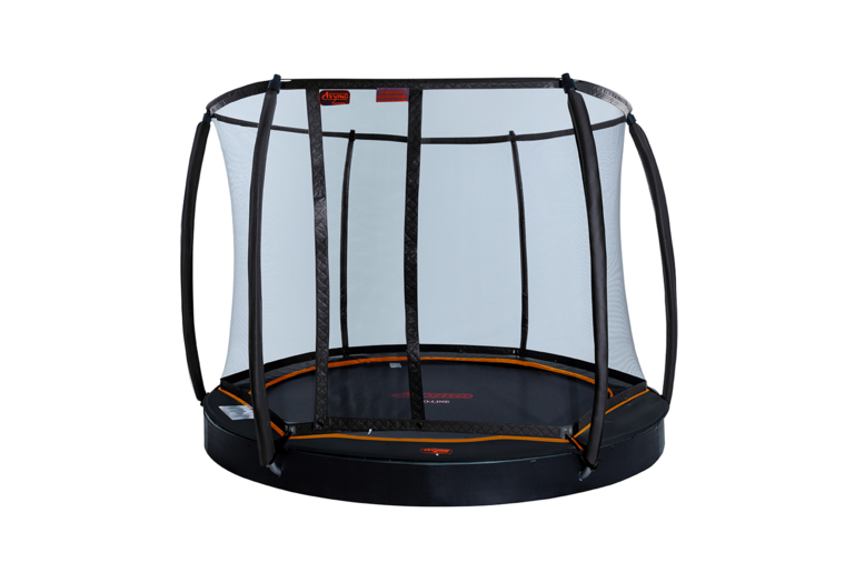 Avyna Trampoline FlatLevel &Oslash;245 met veiligheidsnet | Zwart