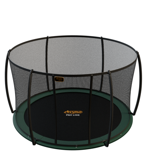 Avyna Trampoline FlatLevel &Oslash;245 met veiligheidsnet | Groen