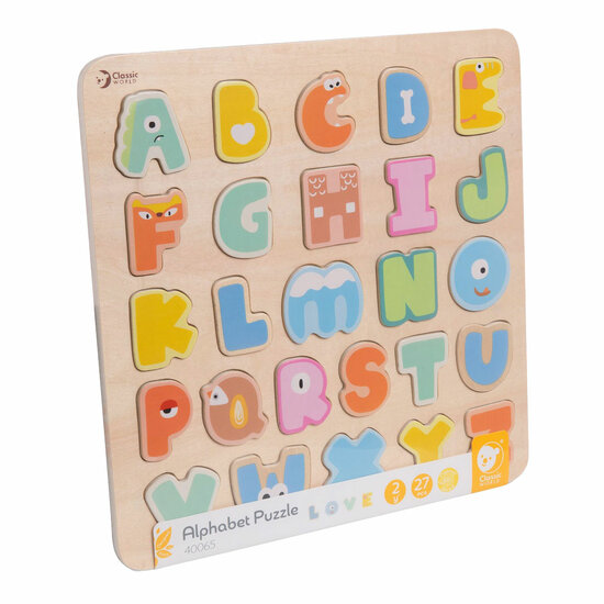 Classic World Houten Alfabet Puzzel, 27st.