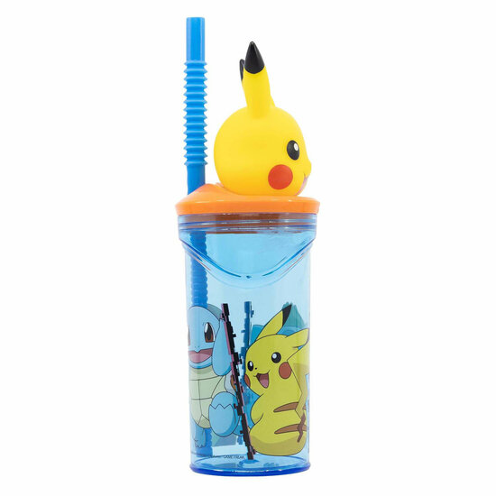 3D Drinkfles met Rietje Pok&eacute;mon, 360ml