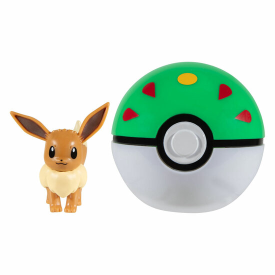 Pok&eacute;mon Clip &#039;N&#039; Go Eevee en Friend Ball Speelset, 2dlg.