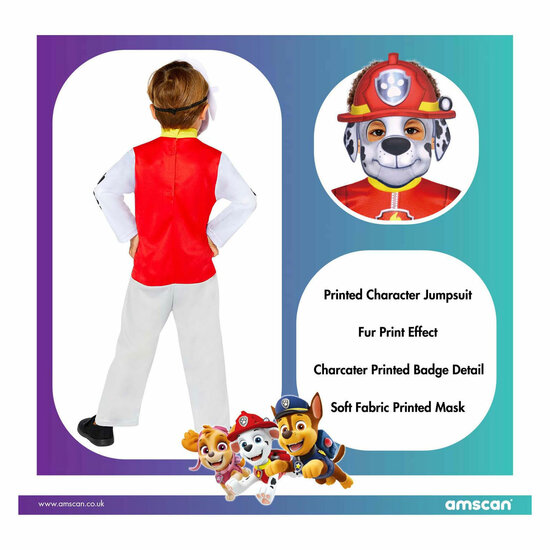 Kinderkostuum PAW Patrol Marshall, 4-6 jaar