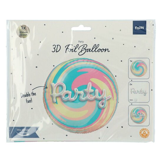 3D Folieballon &#039;Party&#039; 56cm