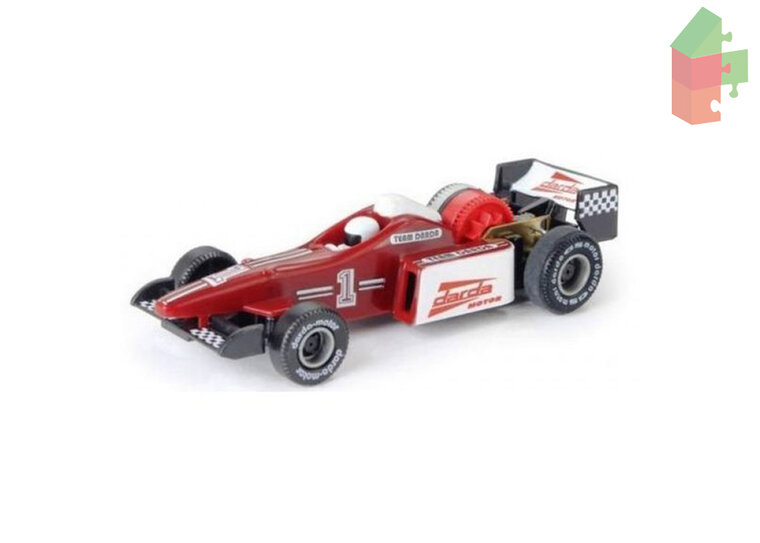 Darda Racebaan Auto Formule 1 - F1 Auto (Rood)+ Extra Stop &amp; Go Motor