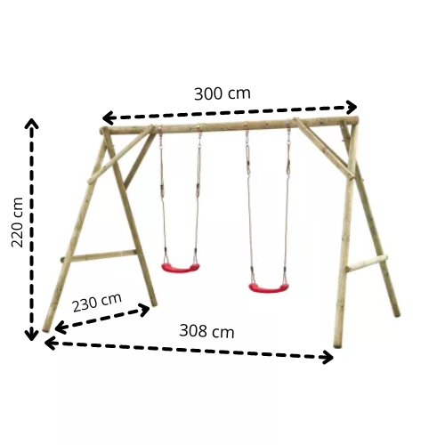 Houten Schommel Eline 308cm