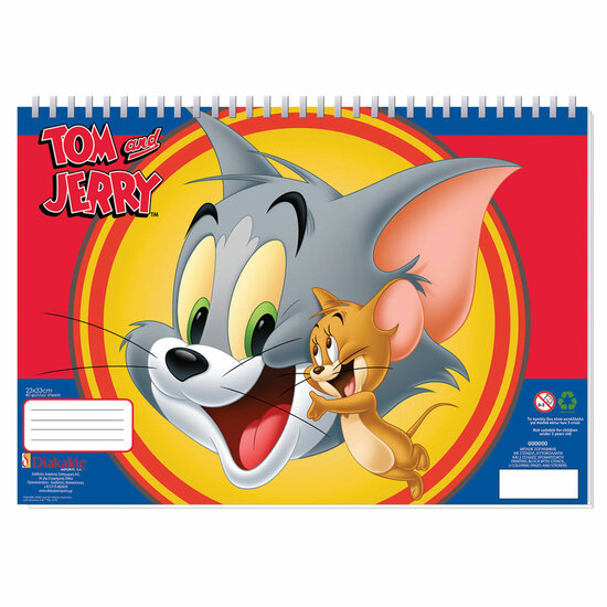 Tom &amp; Jerry Kleurplaten met Stencil en Stickervel