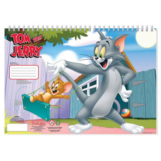 Tom &amp; Jerry Kleurplaten met Stencil en Stickervel