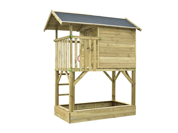 Houten speelhuis Treehut met zandbak - Prestige Garden