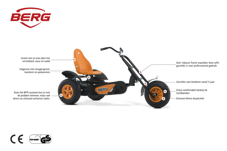 Skelter Berg Chopper BFR XL oranje/zwart