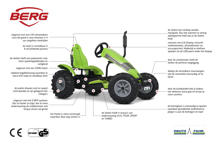 Skelter Berg Deutz-Fahr E-BFR XXL groen