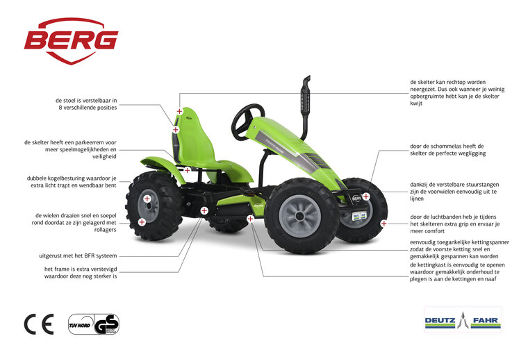 Skelter BERG XXL DEUTZ-FAHR BFR groen