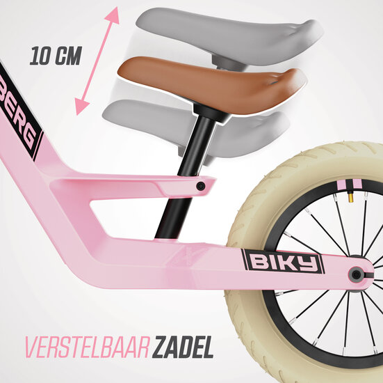 loopfiets Berg Biky Retro roze 32 cm