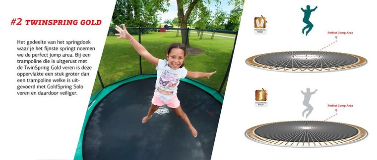 BERG trampoline Grand Ovaal Champion Regular 520X350 Grijs+ Safety Net Deluxe