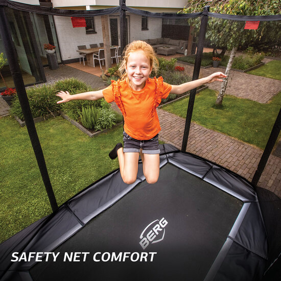 BERG Ultim Rechthoek Favorit Regular 330X220 Grijs + Safety Net Comfort