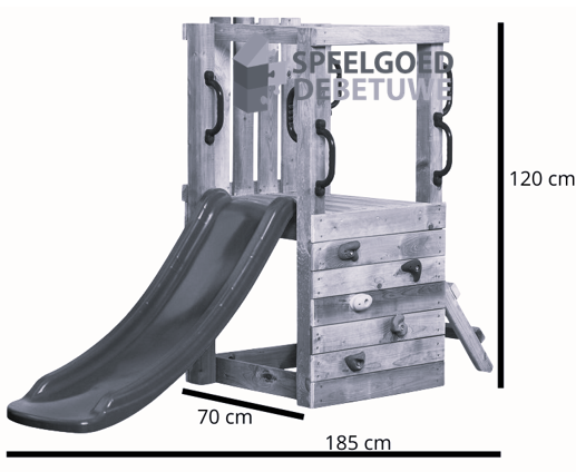 Houten Speeltoestel Irma Small met antraciet glijbaan