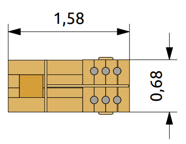 Robinia speelkeukentje voor openbaar gebruik 158cm x 68cm