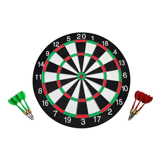 Dartbord met 6 Darts