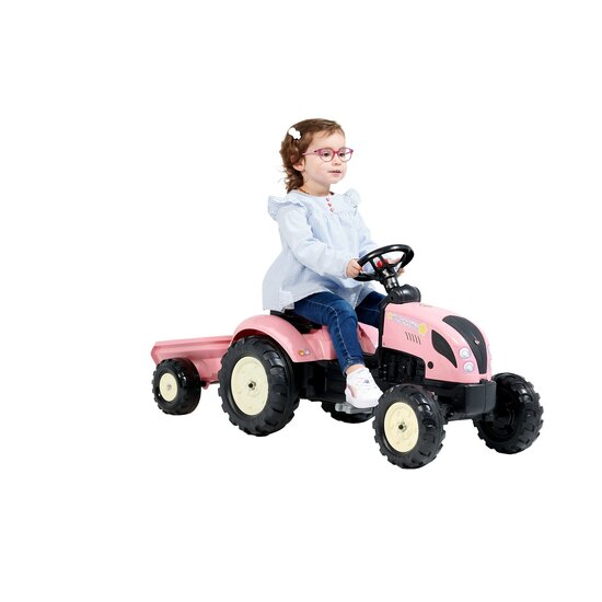 Falk Trap Tractor Country Farmer Set Pink roze 2+