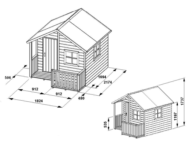 Houten speelhuis Parijs - Prestige Garden