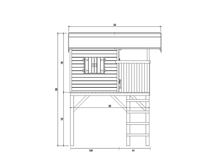 Houten speelhuis Twins - Prestige Garden