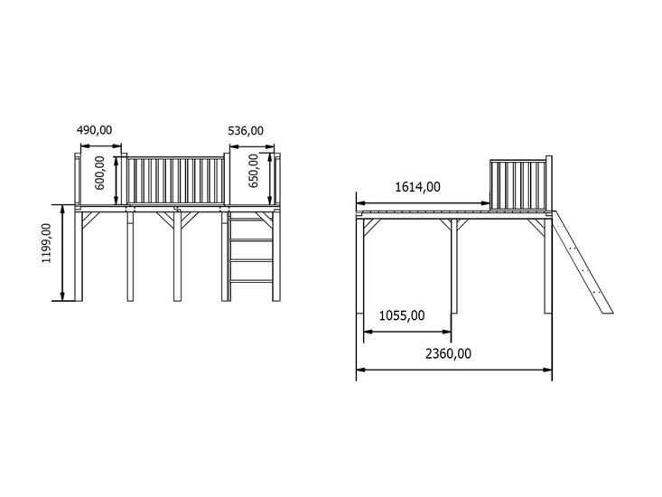 Houten speelhuis Nick XL - Prestige Garden op palen