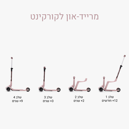 Xtend Scooter/step mini roze/zwart