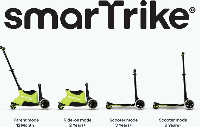 Xtend Scooter/step ride on limoengroen/zwart