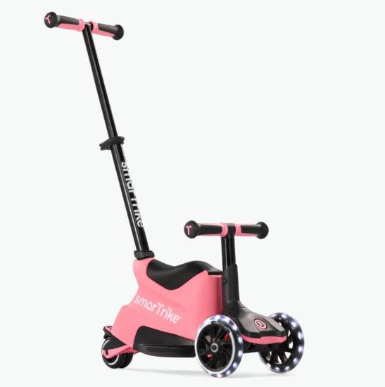 Xtend Scooter/step ride on lichtroze/zwart