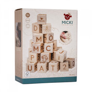 Micki Premium houten blokken alfabet (36 st)