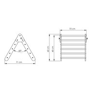 Houten Klimdriehoek met Klimwand Regenboog