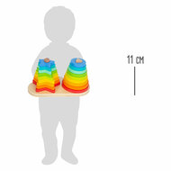 Small Foot - Houten Stapeltoren Regenboog  Cirkel en Ster, 1