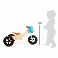 Small Foot - Houten Driewieler en Loopfiets 2in1 Maxi Turquo