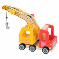 Small Foot - Houten Kraannwagen met Beweegbare Kraan